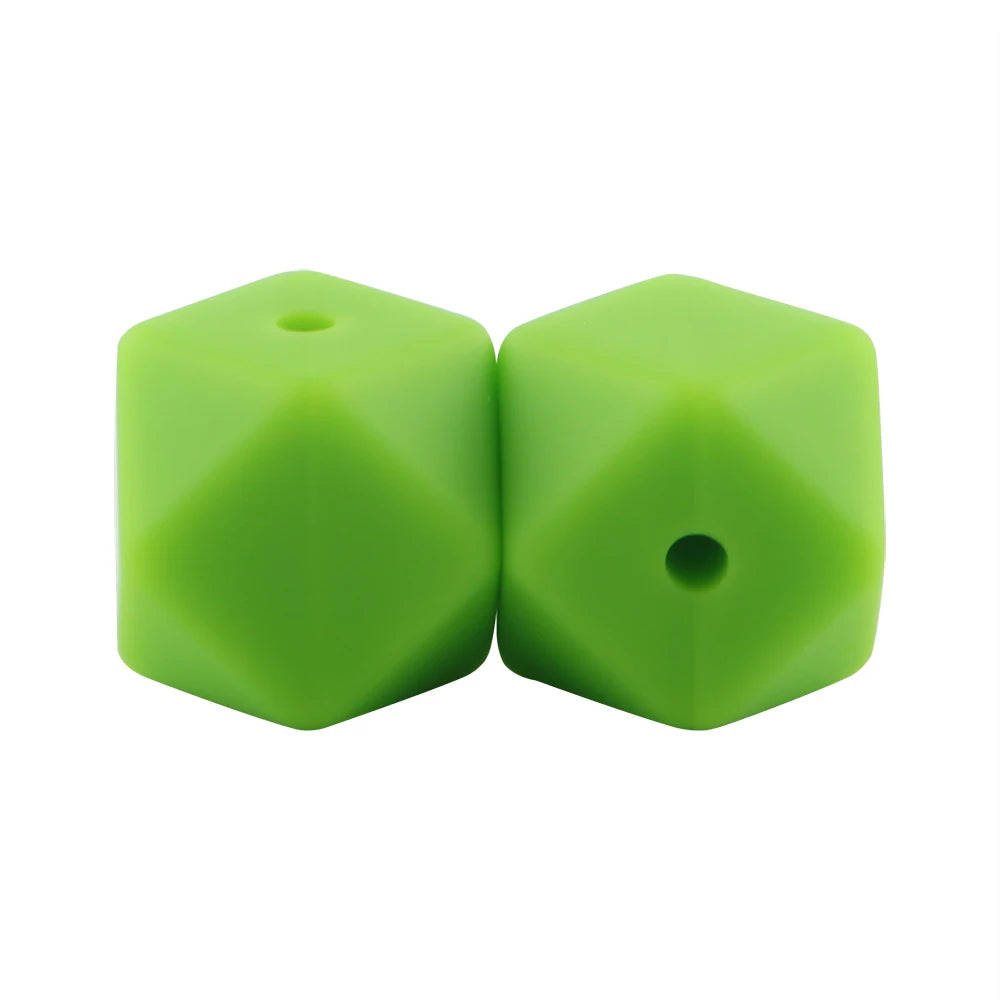Kovict 30Pcs Silicone Beads 14mm Hexagon Bead For Jewelry Making DIY Necklace Bracelets Keychain Jewelry Accessories Food Grade