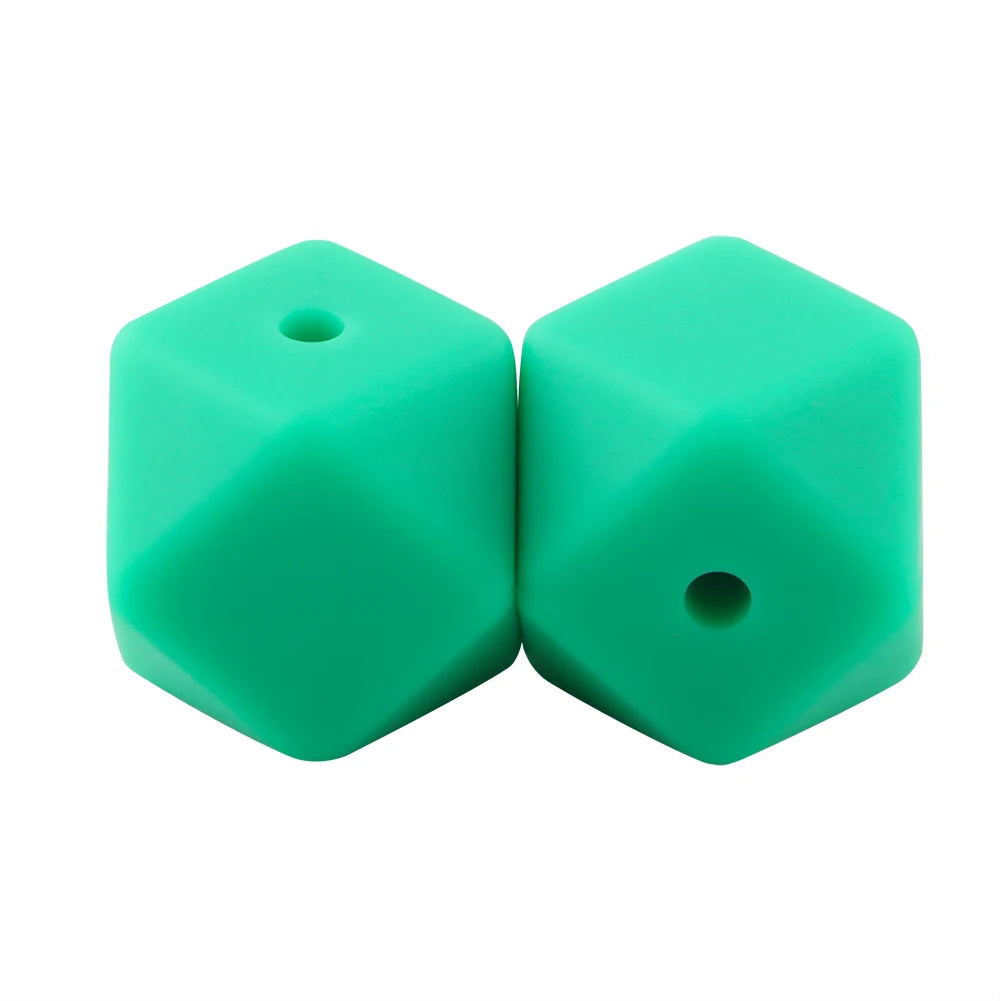 Kovict 30Pcs Silicone Beads 14mm Hexagon Bead For Jewelry Making DIY Necklace Bracelets Keychain Jewelry Accessories Food Grade