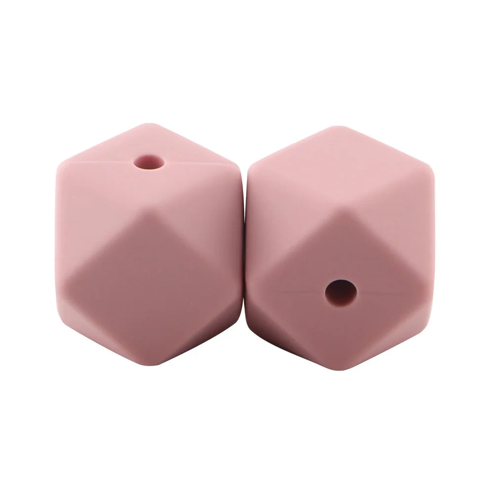 Kovict 30Pcs Silicone Beads 14mm Hexagon Bead For Jewelry Making DIY Necklace Bracelets Keychain Jewelry Accessories Food Grade