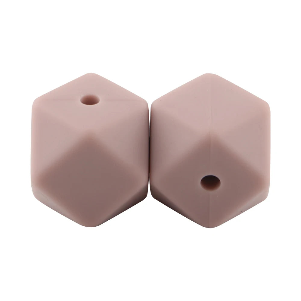 Kovict 30Pcs Silicone Beads 14mm Hexagon Bead For Jewelry Making DIY Necklace Bracelets Keychain Jewelry Accessories Food Grade