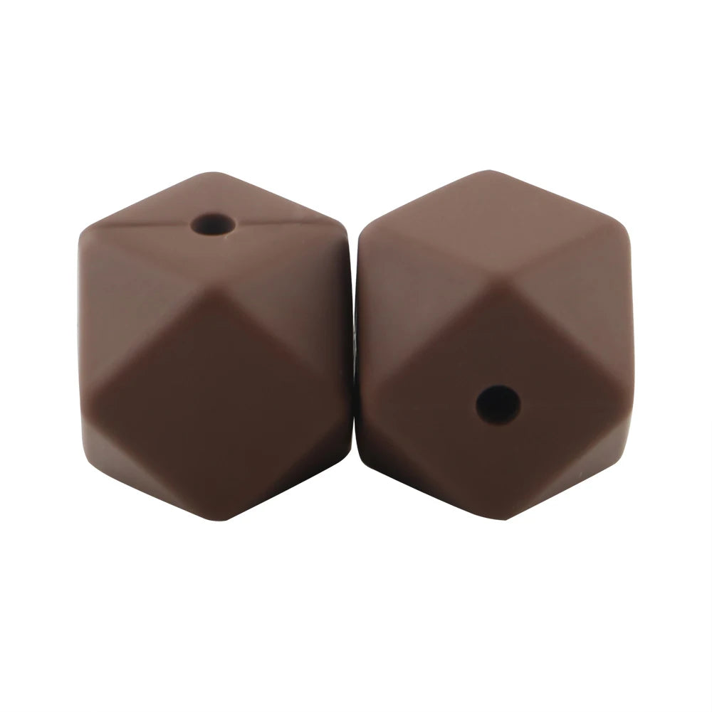 Kovict 30Pcs Silicone Beads 14mm Hexagon Bead For Jewelry Making DIY Necklace Bracelets Keychain Jewelry Accessories Food Grade
