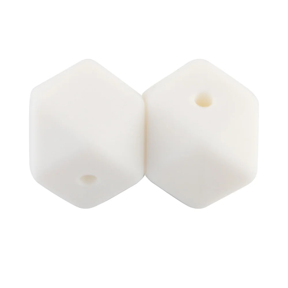 Kovict 30Pcs Silicone Beads 14mm Hexagon Bead For Jewelry Making DIY Necklace Bracelets Keychain Jewelry Accessories Food Grade