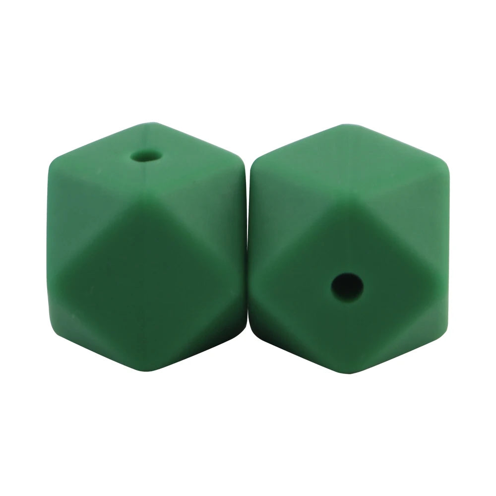 Kovict 30Pcs Silicone Beads 14mm Hexagon Bead For Jewelry Making DIY Necklace Bracelets Keychain Jewelry Accessories Food Grade