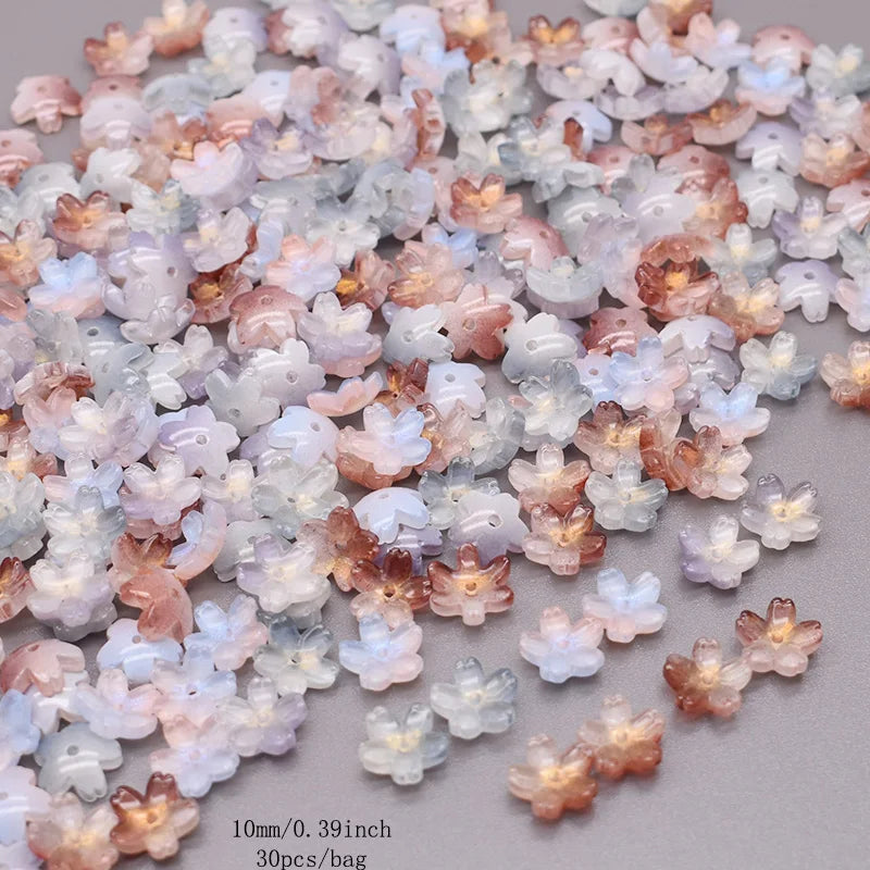 Mix Color 250g 10mm Cherry Blossom Bead Czech Glass Loose Beads for Jwelry Making DIY Accessories Handmade
