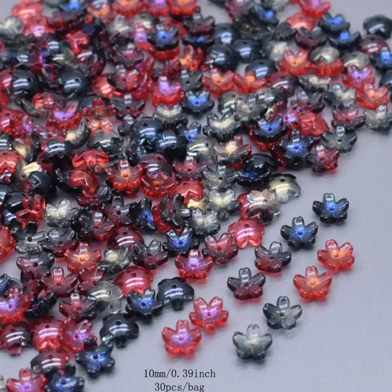 Mix Color 250g 10mm Cherry Blossom Bead Czech Glass Loose Beads for Jwelry Making DIY Accessories Handmade