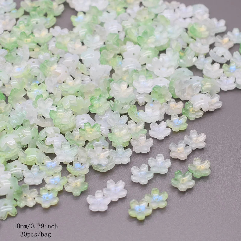 Mix Color 250g 10mm Cherry Blossom Bead Czech Glass Loose Beads for Jwelry Making DIY Accessories Handmade