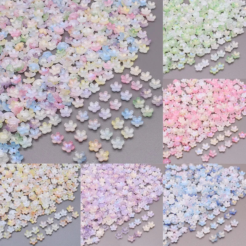 Mix Color 250g 10mm Cherry Blossom Bead Czech Glass Loose Beads for Jwelry Making DIY Accessories Handmade