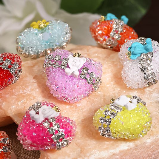 Explosive Crown Bear Love Beads Explosive flash soft sugar beads diy beaded pen jewelry