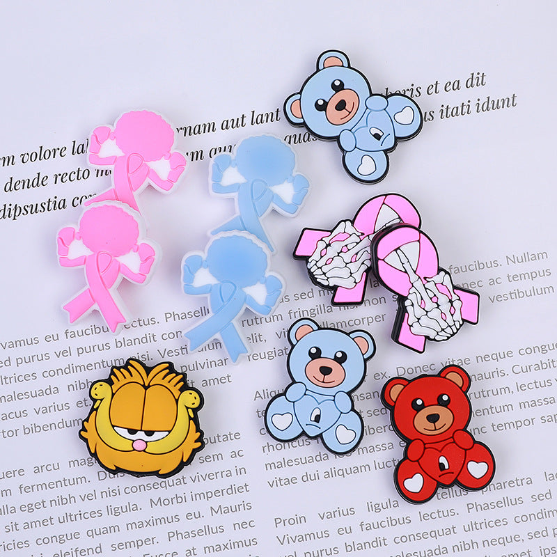 Cartoon silicone beads Europe and the United States beaded pen accessories children's jewelry necklace food grade silicone beads wholesale