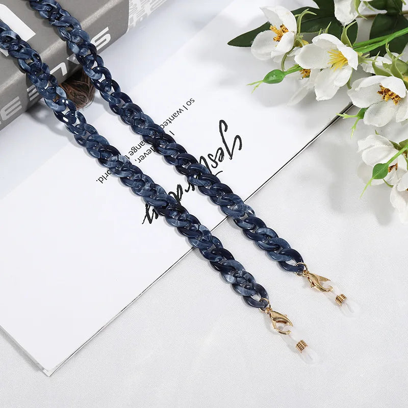 Vintage Acrylic Circles Glasses Chain Boys Girls Anti-Falling Eyeglass Chain Hanging Rope For Necklace Jewelry Wholesale