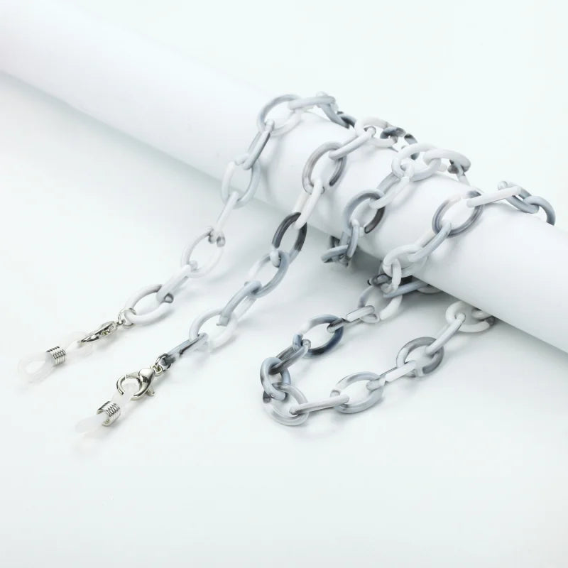 Vintage Acrylic Circles Glasses Chain Boys Girls Anti-Falling Eyeglass Chain Hanging Rope For Necklace Jewelry Wholesale