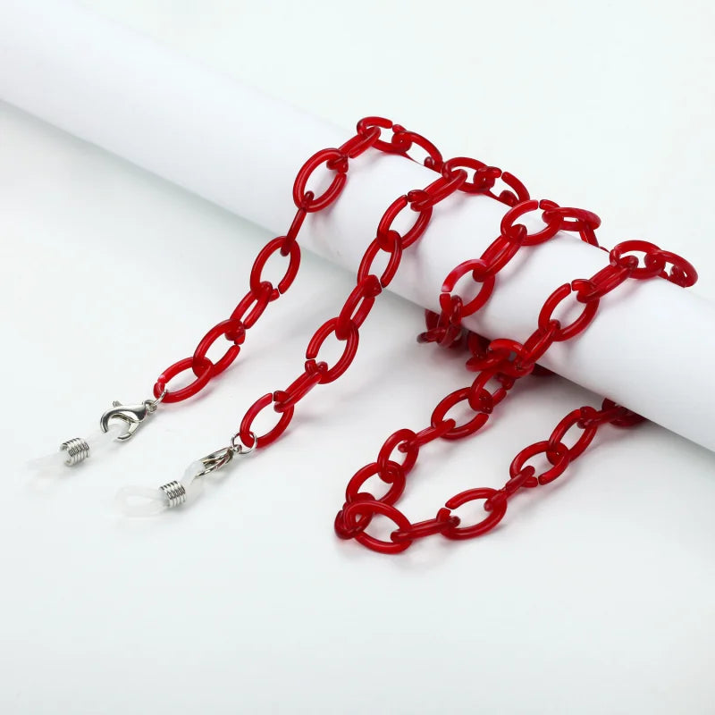 Vintage Acrylic Circles Glasses Chain Boys Girls Anti-Falling Eyeglass Chain Hanging Rope For Necklace Jewelry Wholesale