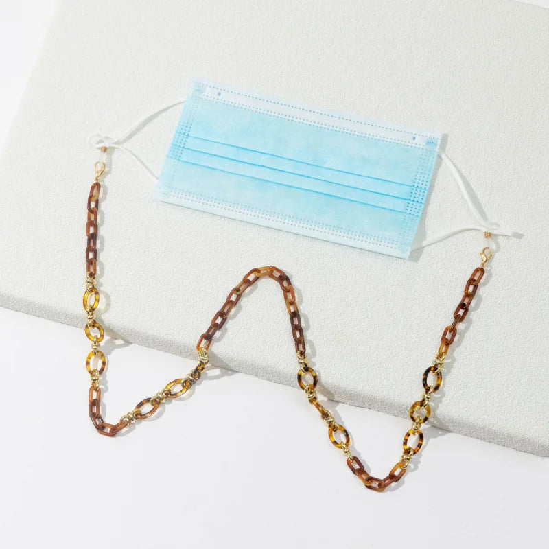 Vintage Acrylic Circles Glasses Chain Boys Girls Anti-Falling Eyeglass Chain Hanging Rope For Necklace Jewelry Wholesale