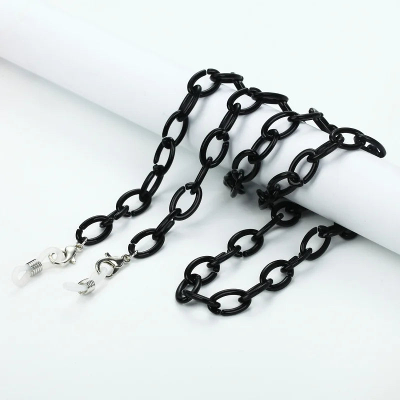 Vintage Acrylic Circles Glasses Chain Boys Girls Anti-Falling Eyeglass Chain Hanging Rope For Necklace Jewelry Wholesale