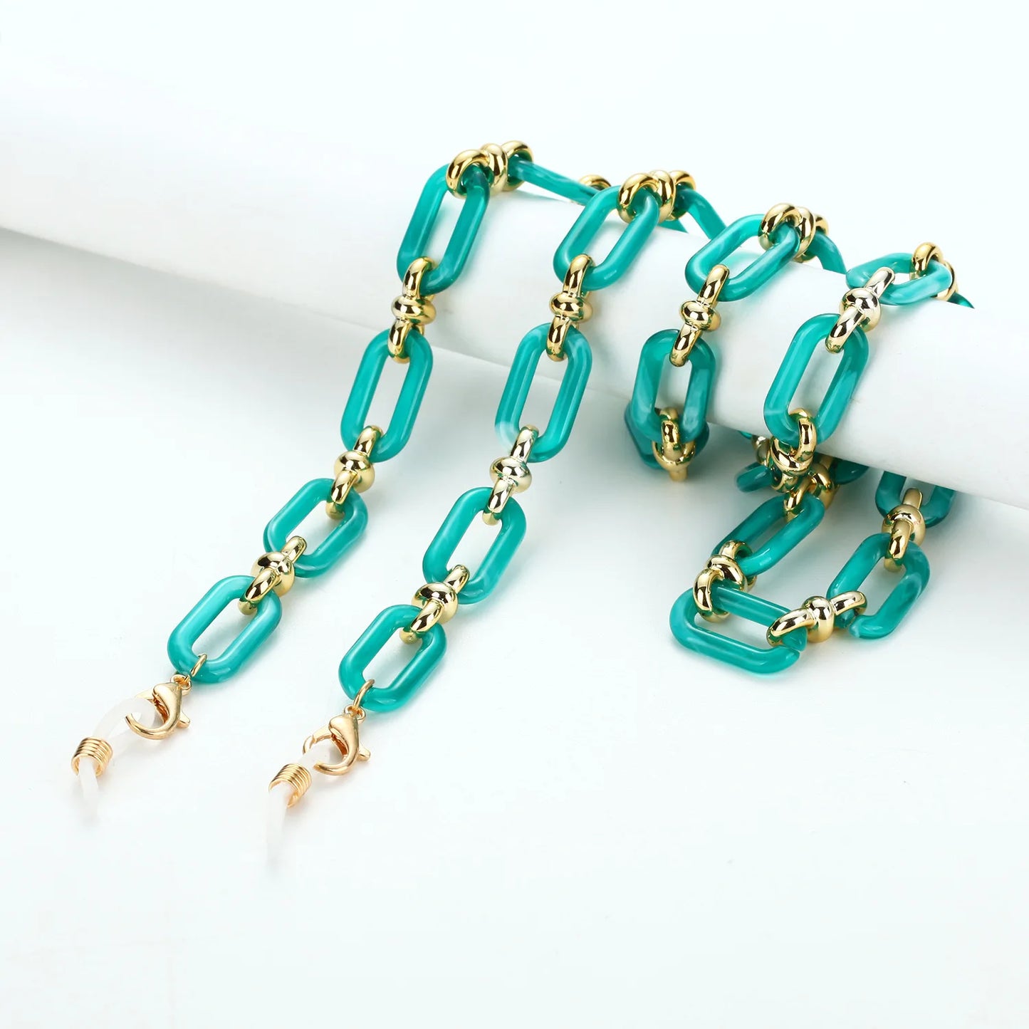 Vintage Acrylic Circles Glasses Chain Boys Girls Anti-Falling Eyeglass Chain Hanging Rope For Necklace Jewelry Wholesale