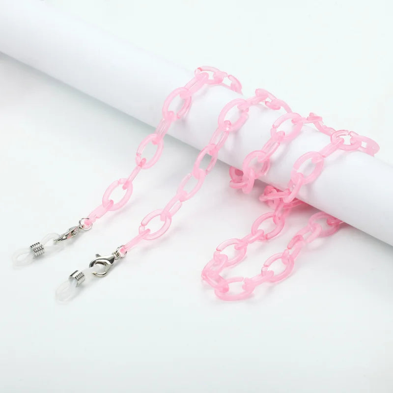 Vintage Acrylic Circles Glasses Chain Boys Girls Anti-Falling Eyeglass Chain Hanging Rope For Necklace Jewelry Wholesale