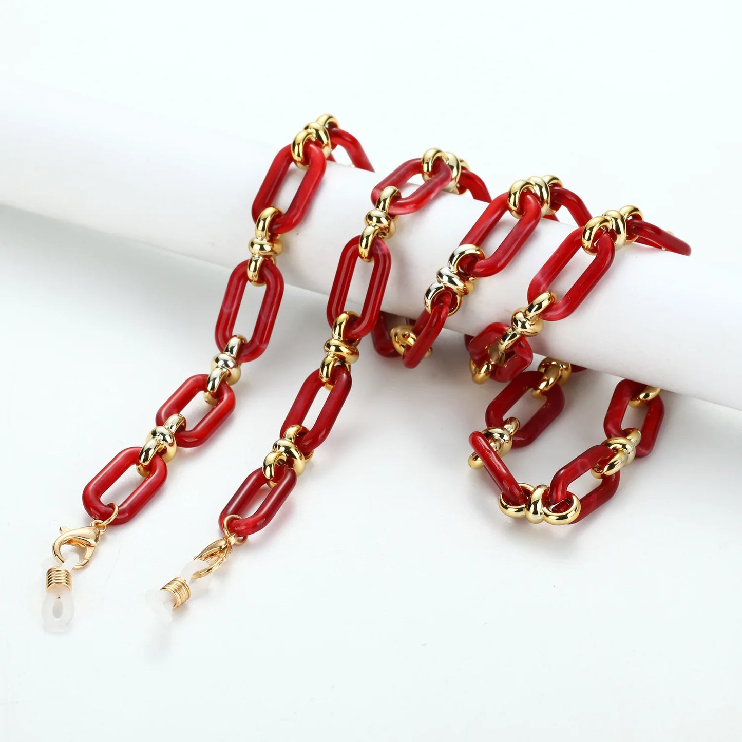 Vintage Acrylic Circles Glasses Chain Boys Girls Anti-Falling Eyeglass Chain Hanging Rope For Necklace Jewelry Wholesale