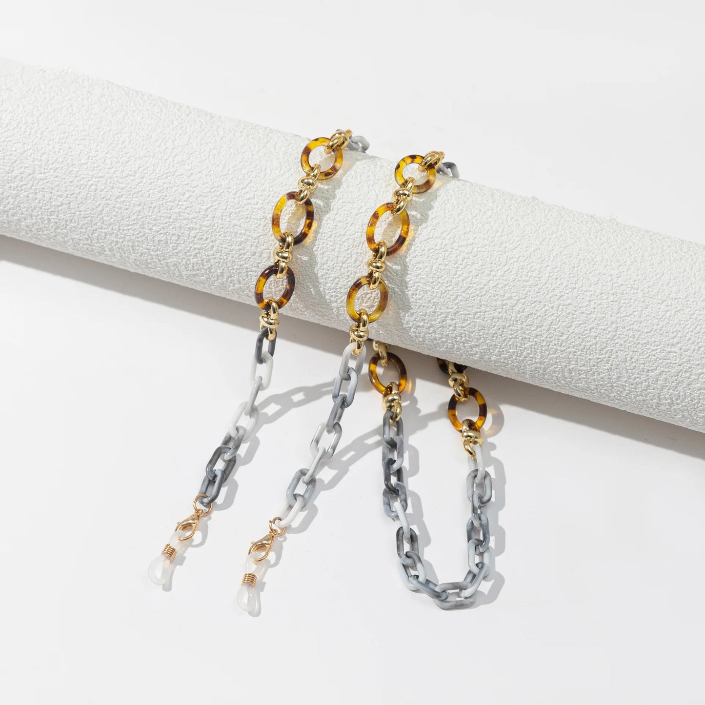 Vintage Acrylic Circles Glasses Chain Boys Girls Anti-Falling Eyeglass Chain Hanging Rope For Necklace Jewelry Wholesale
