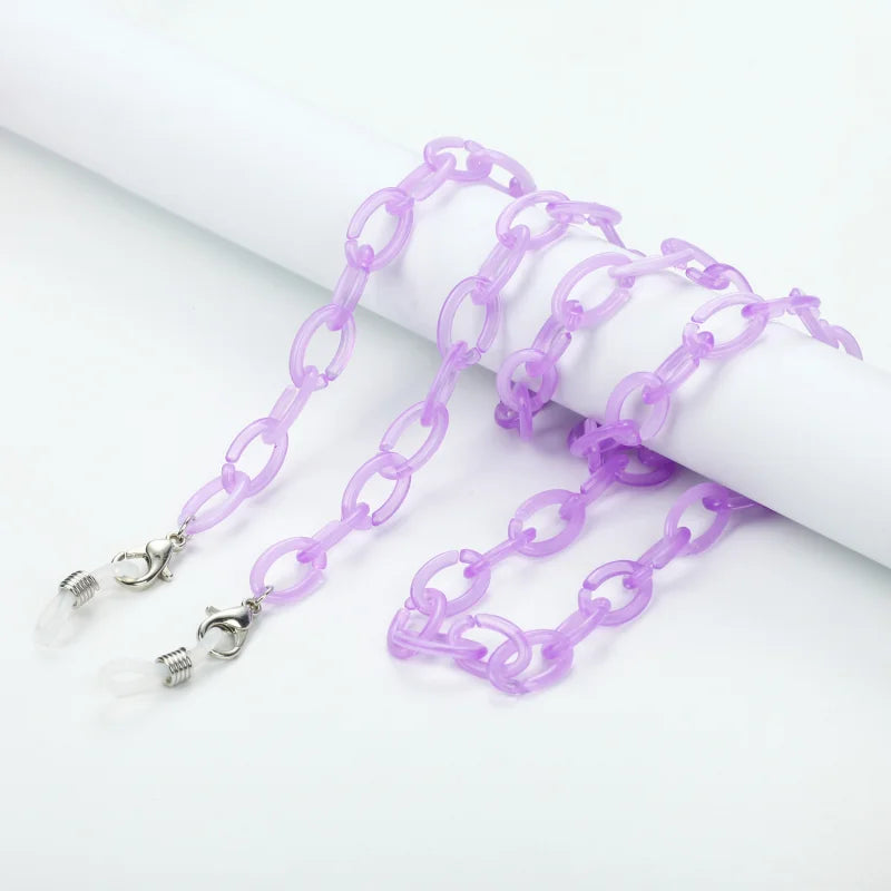 Vintage Acrylic Circles Glasses Chain Boys Girls Anti-Falling Eyeglass Chain Hanging Rope For Necklace Jewelry Wholesale