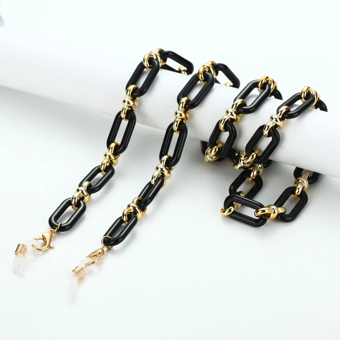 Vintage Acrylic Circles Glasses Chain Boys Girls Anti-Falling Eyeglass Chain Hanging Rope For Necklace Jewelry Wholesale