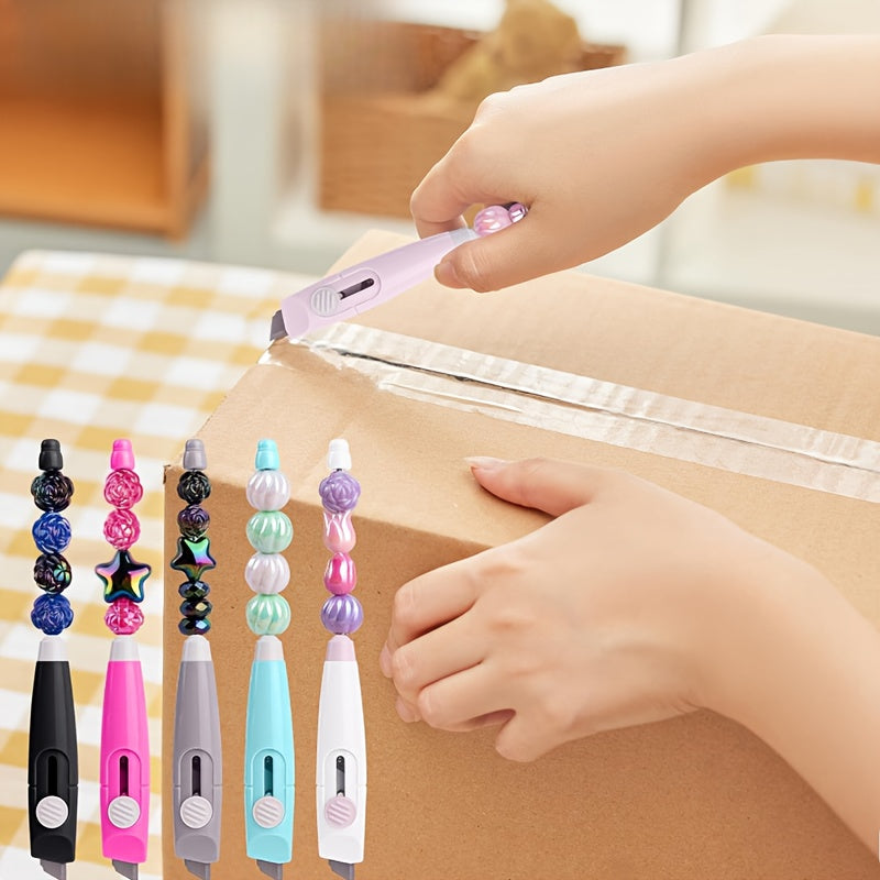 6pcs/ 12pcs Mini Art Knife Portable Small Express Unboxing Knife Cute Design Open Envelope Office Paper Cutting Art Knife