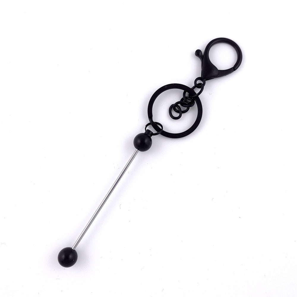 DIY Beaded Key Chain Beadable Handmade Keychains Bars Crafting Blanks Pendant Purse Charm Badge Reel Jewelry Accessories